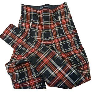 ZARA Plaid High Waist Skinny Pants XS - EUC